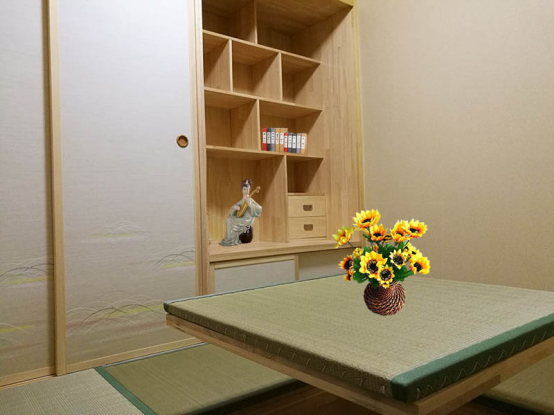 西安怡尊阁日式风格书房榻榻米装修实景案例图